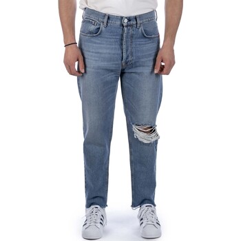 Textiel Heren Jeans Amish Jeans  Jeremiah 5 Pockets Regular Blu Blauw