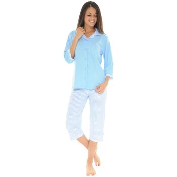 Textiel Dames Pyjama's / nachthemden Christian Cane VIANELLE Blauw