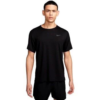 Textiel Heren T-shirts korte mouwen Nike CAMISETA HOMBRE  MILER DV9315 Zwart