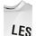 Textiel Heren T-shirts korte mouwen Les Hommes LF224300-0700-1009 | Grafic Print Wit