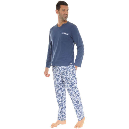 Textiel Heren Pyjama's / nachthemden Pilus XAVI Blauw