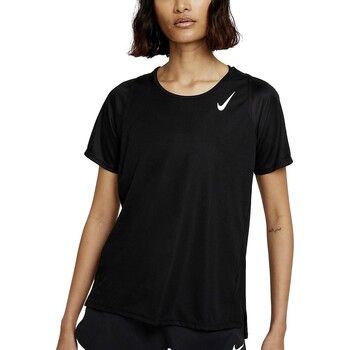Textiel Dames T-shirts korte mouwen Nike CAMISETA MUJER  DRI-FIT RACE DD5927 Zwart