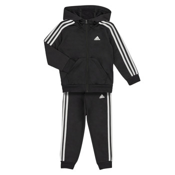 Textiel Jongens Trainingspakken Adidas Sportswear LK 3S SHINY TS Zwart / Wit