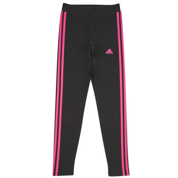 Textiel Meisjes Leggings Adidas Sportswear 3S TIG Zwart /  fuchsia