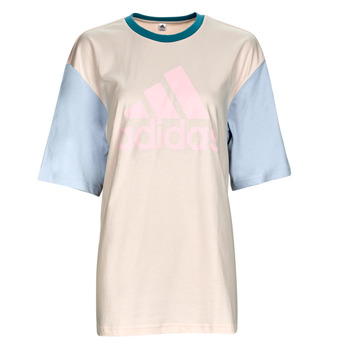 Textiel Dames T-shirts korte mouwen Adidas Sportswear BL BF TEE Beige / Blauw