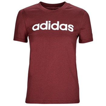 Textiel Dames T-shirts korte mouwen Adidas Sportswear LIN T Brown / Wit