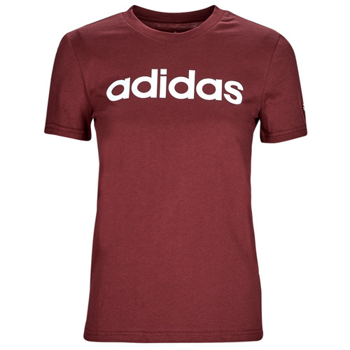 Textiel Dames T-shirts korte mouwen Adidas Sportswear LIN T Brown / Wit