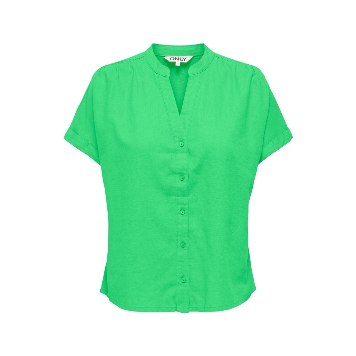 Textiel Dames Tops / Blousjes Only Nilla-Caro Shirt S/S - Summer Green Groen