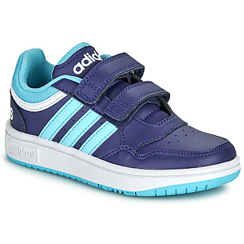 Schoenen Jongens Lage sneakers Adidas Sportswear HOOPS 3.0 CF C Blauw / Turquoise