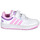 Schoenen Meisjes Lage sneakers Adidas Sportswear HOOPS 3.0 CF C Wit / Roze