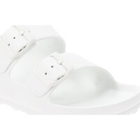 Schoenen Dames Leren slippers Axa -74101A Wit