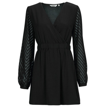 Textiel Dames Korte jurken Only ONLLISA L/S SHORT DRESS WVN Zwart