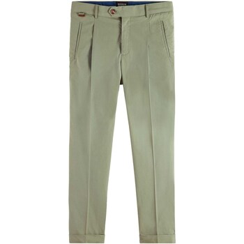 Textiel Heren Broeken / Pantalons Scotch & Soda Blake- Dressed Poplin Chino Groen