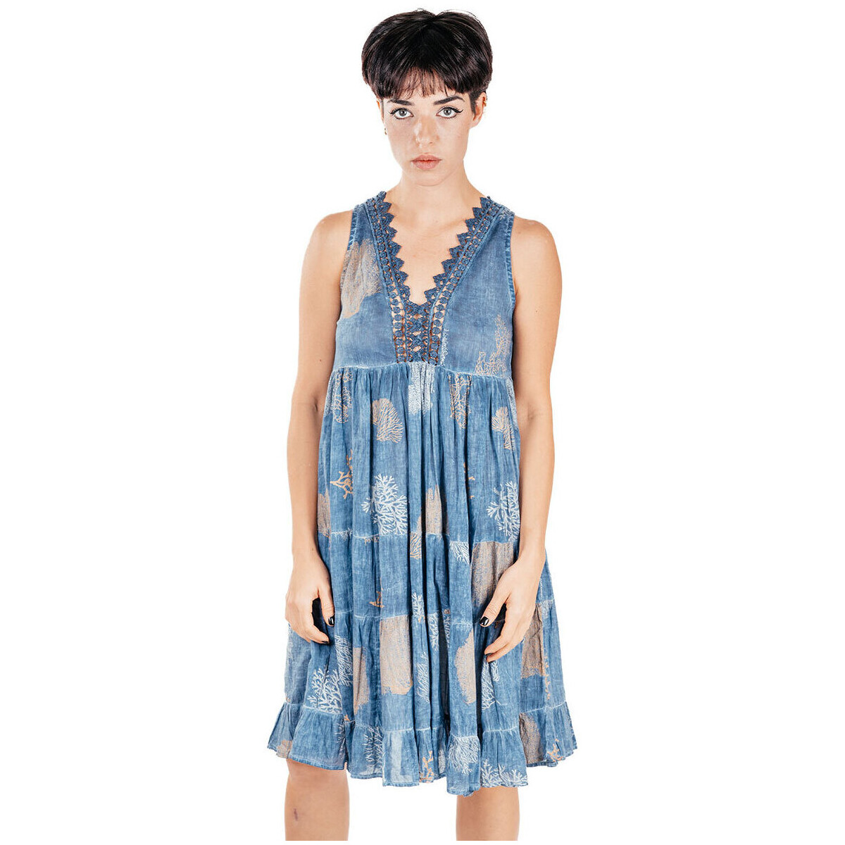 Textiel Dames Korte jurken Isla Bonita By Sigris Korte Jurk Blauw
