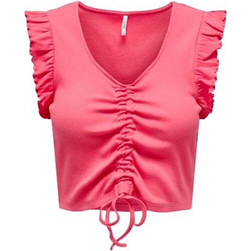 Textiel Dames T-shirts & Polo’s Only TOP ROSA MUJER  15257542 Roze
