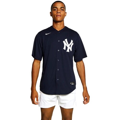 Textiel Heren Overhemden korte mouwen Nike CAMISA HOMBRE  NEW YORK YANKEES T770-NKDK-NK Blauw