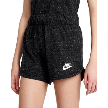 Textiel Meisjes Trainingsbroeken Nike PANTALON CORTO NIA NEGRO  SPORTSWEAR DA1388 Zwart