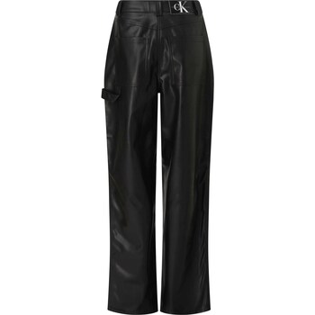 Ck Jeans Faux Leather High Ri Zwart