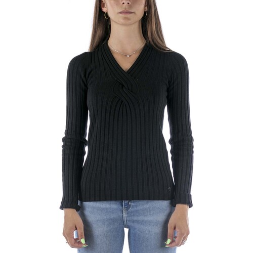 Textiel Dames Sweaters / Sweatshirts Guess Maglioni  Ines Vn Ls Sweater Jblk Nero Zwart
