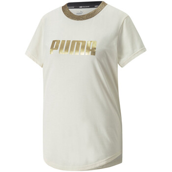 Textiel Dames T-shirts korte mouwen Puma  Beige