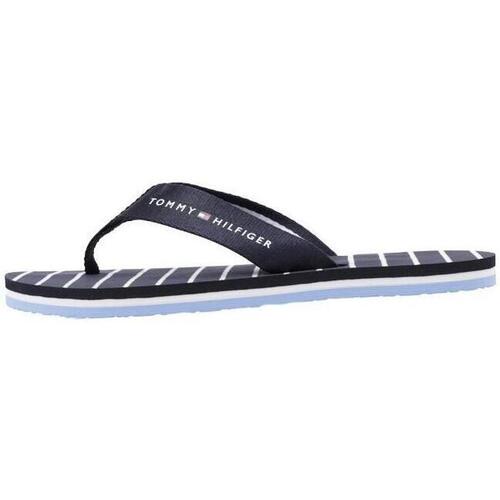 Schoenen Dames Slippers Tommy Hilfiger TOMMY ESSENTIAL ROPE SANDAL Marine