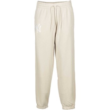 Textiel Heren Broeken / Pantalons New-Era League Essentials Jogger Neyyan  Stnwhi Beige