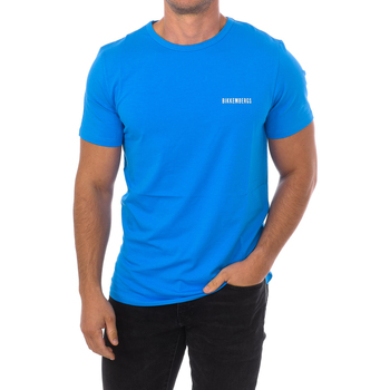 Textiel Heren T-shirts korte mouwen Bikkembergs BKK2MTS01-BLUE Blauw