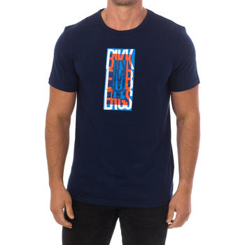Textiel Heren T-shirts korte mouwen Bikkembergs BKK2MTS04-NAVY Blauw