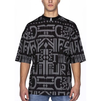 Textiel Heren T-shirts & Polo’s Inkover T-Shirt Suede Allover Zwart