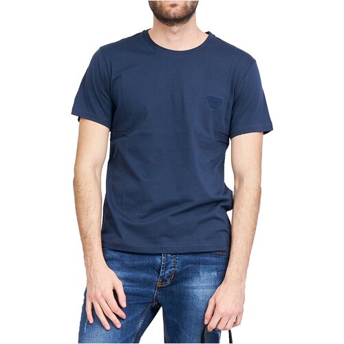 Textiel Heren T-shirts korte mouwen Emporio Armani 211818 3R463 Blauw