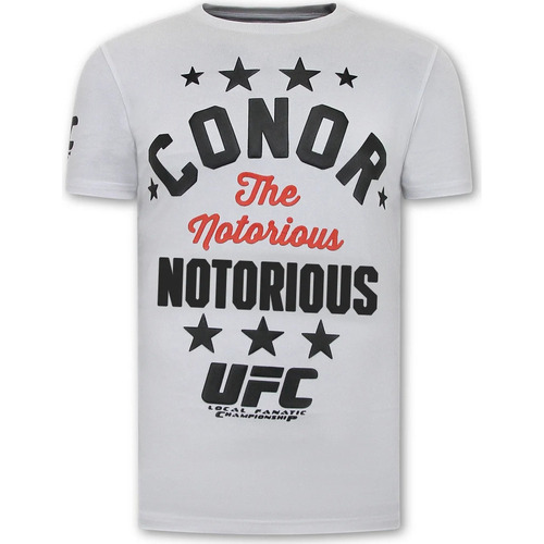 Textiel Heren T-shirts korte mouwen Local Fanatic The Notorious Conor Prin UFC Wit