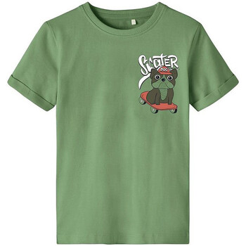 Textiel Kinderen T-shirts korte mouwen Name it  Groen