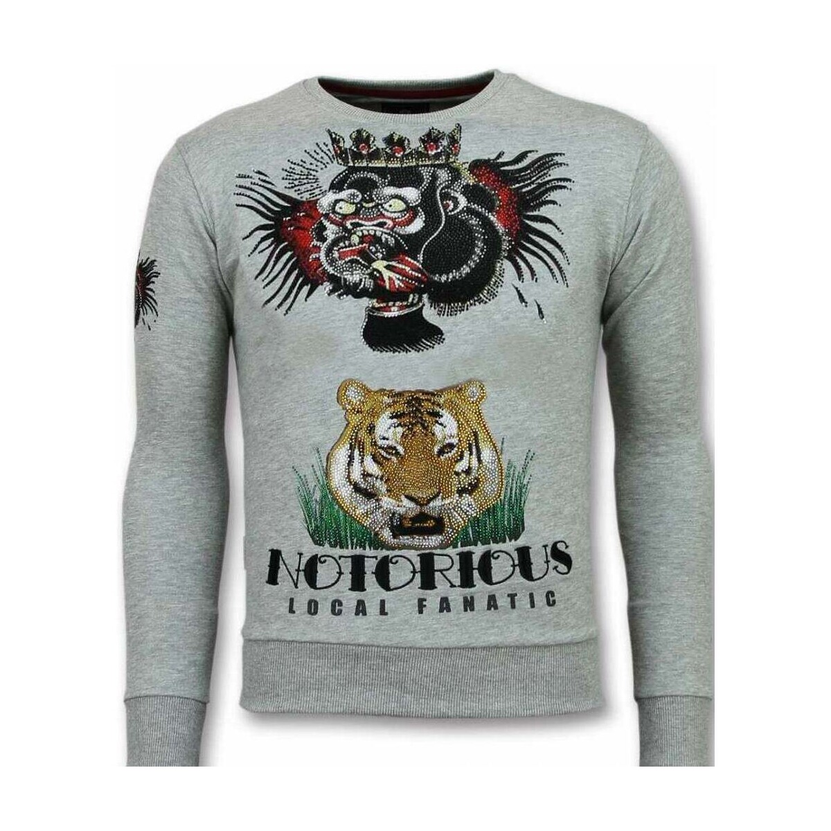 Textiel Heren Sweaters / Sweatshirts Local Fanatic Conor Notoriuous Tattoo Grijs