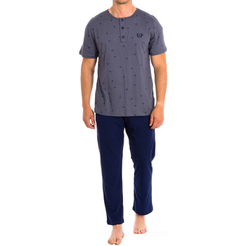 Textiel Heren Pyjama's / nachthemden Kisses&Love PJ1405-FUME Blauw