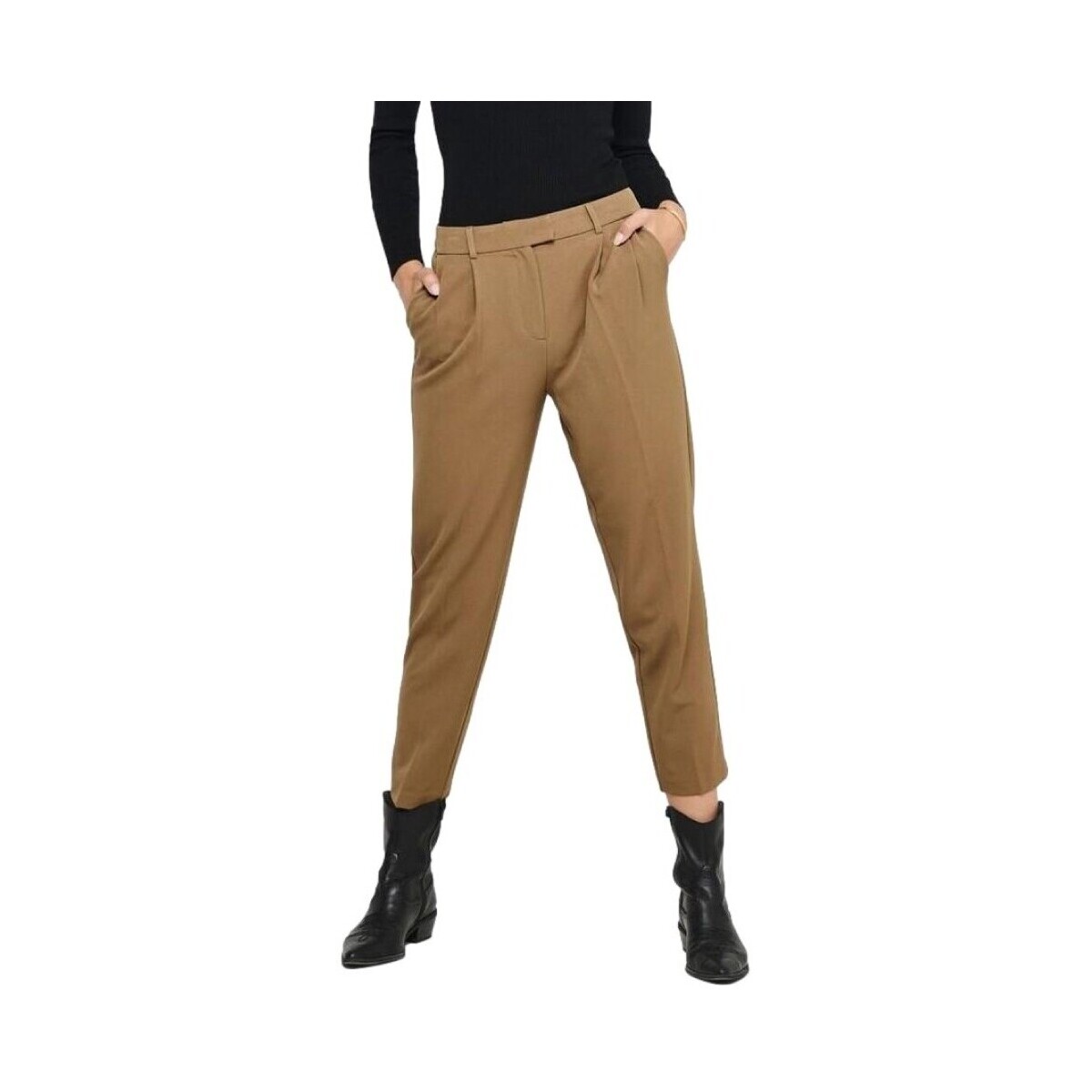 Textiel Dames Broeken / Pantalons Only Levila Lana Trousers - Toasted Coconut Brown