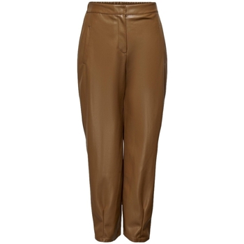 Textiel Dames Broeken / Pantalons Only Trousers Elizabeth - Cognac Brown