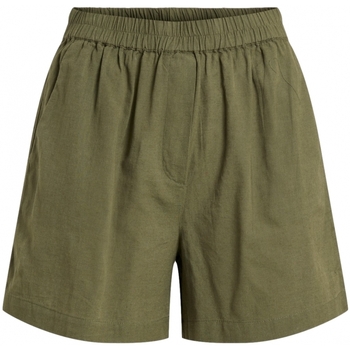 Textiel Dames Korte broeken / Bermuda's Vila Chellie Shorts - Four Leaf Clover Groen
