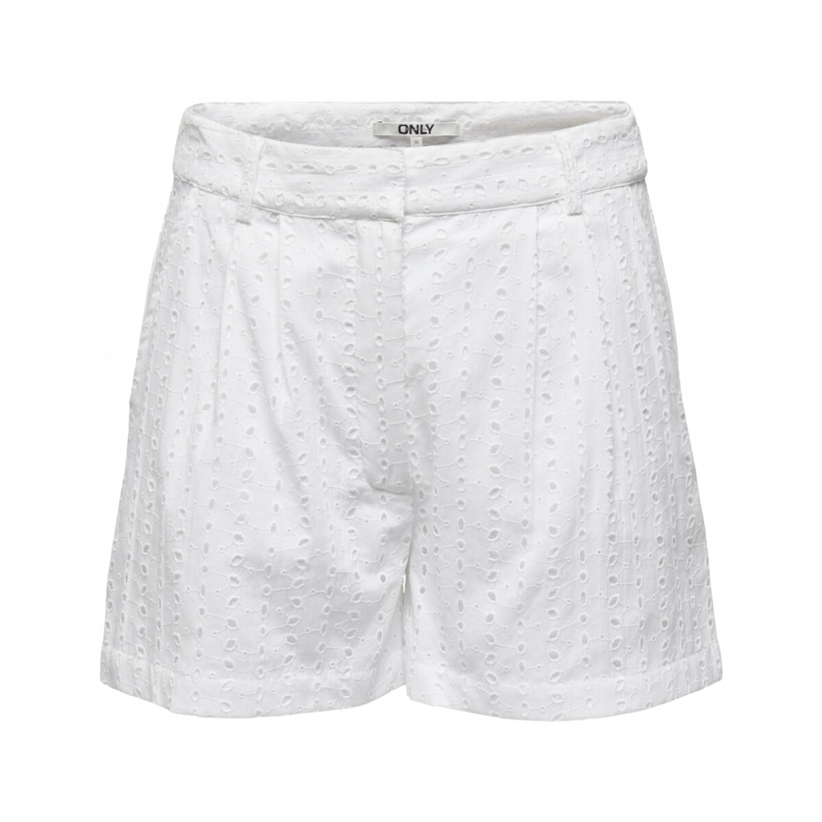 Textiel Dames Korte broeken / Bermuda's Only Shorts Juni - Cloud Dancer Wit