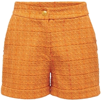 Textiel Dames Korte broeken / Bermuda's Only Billie Boucle Shorts - Apricot Orange