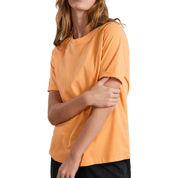 Textiel Dames T-shirts korte mouwen Pieces  Orange