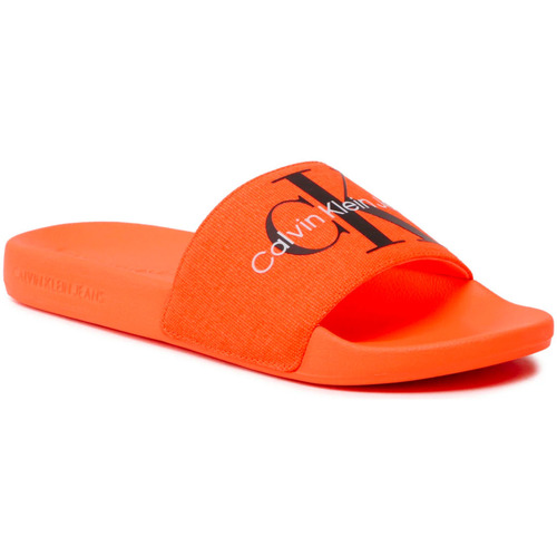 Schoenen Heren Leren slippers Calvin Klein Jeans YM0YM00061 Orange