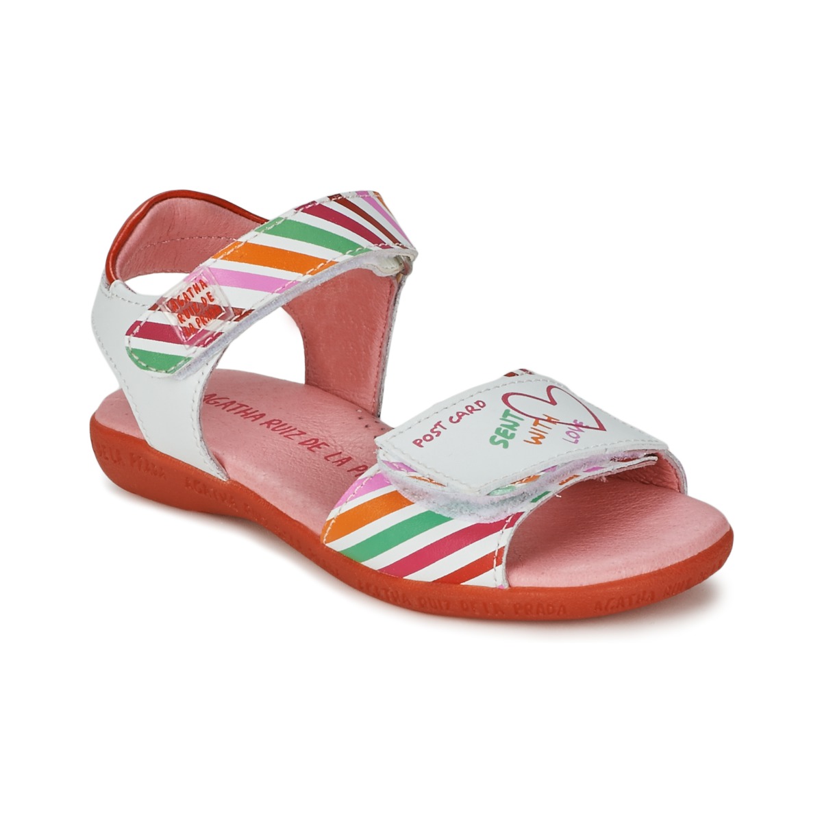 Schoenen Meisjes Sandalen / Open schoenen Agatha Ruiz de la Prada CAZOLETA Wit / Multicolour