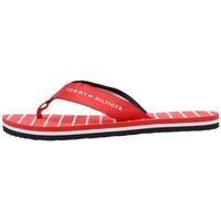 Schoenen Dames Slippers Tommy Hilfiger TOMMY ESSENTIAL ROPE SANDAL Rood
