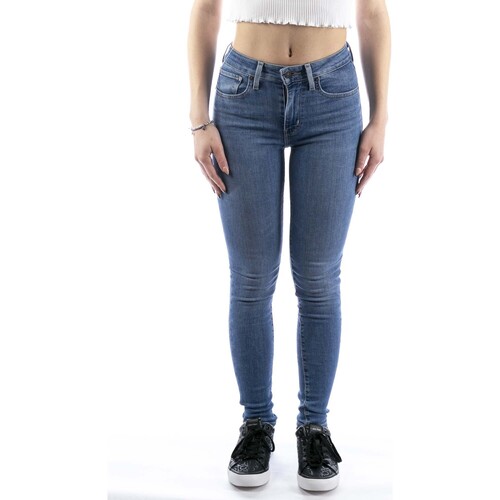 Textiel Dames Jeans Levi's 721 High Rise Skinny Blauw