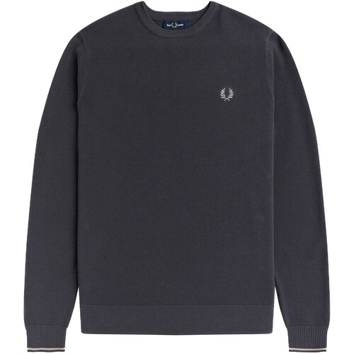 Textiel Heren Sweaters / Sweatshirts Fred Perry Fp Pique Textured Jumper Grijs