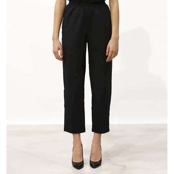 Textiel Dames Broeken / Pantalons Manila Grace Pantalone C/Elastico Zwart