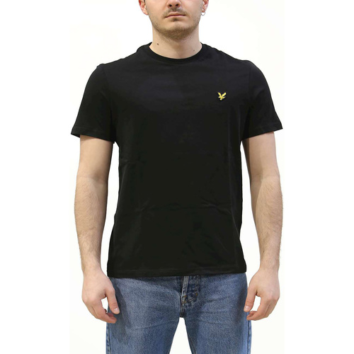 Textiel Heren T-shirts & Polo’s Lyle & Scott Plain T-Shirt Zwart