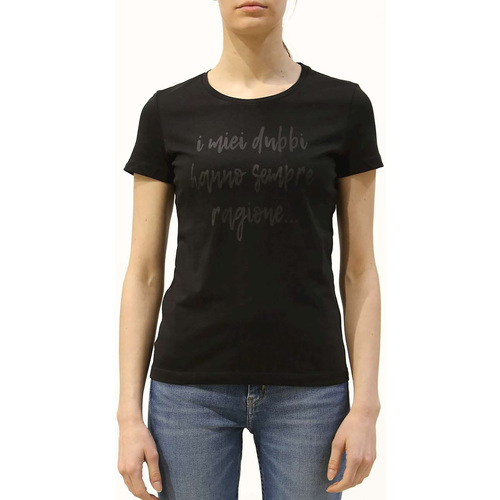 Textiel Dames T-shirts & Polo’s Skills & Genes T-Shirt Donna Zwart