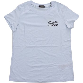 Textiel Dames T-shirts & Polo’s Guess W3GI37 K46D1 Blauw