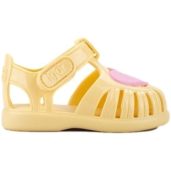 Schoenen Kinderen Sandalen / Open schoenen IGOR Baby Sandals Tobby Gloss Love - Vanilla Geel